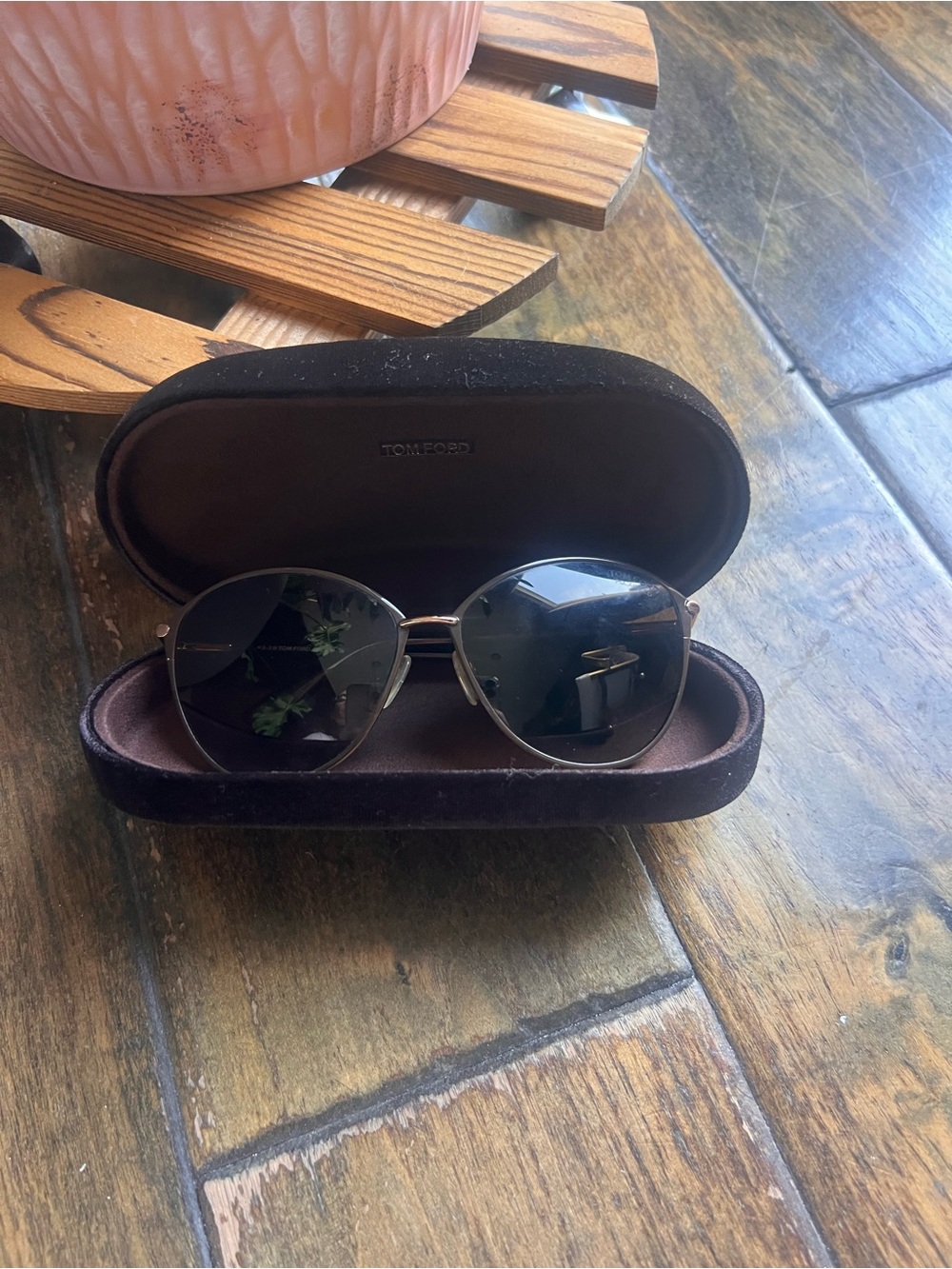 TOM FORD Penelope Sunglasses 59MM Polarized Lens Oversize Round gradient brown - Picture 6 of 12